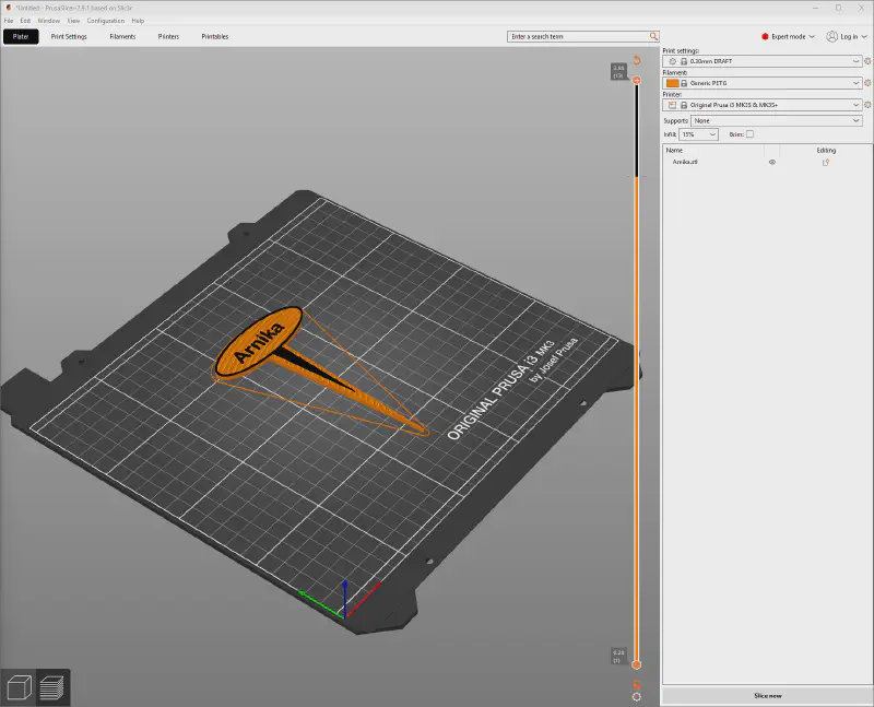 PrusaSLicer Arnika 0.3mm Layerhöhe