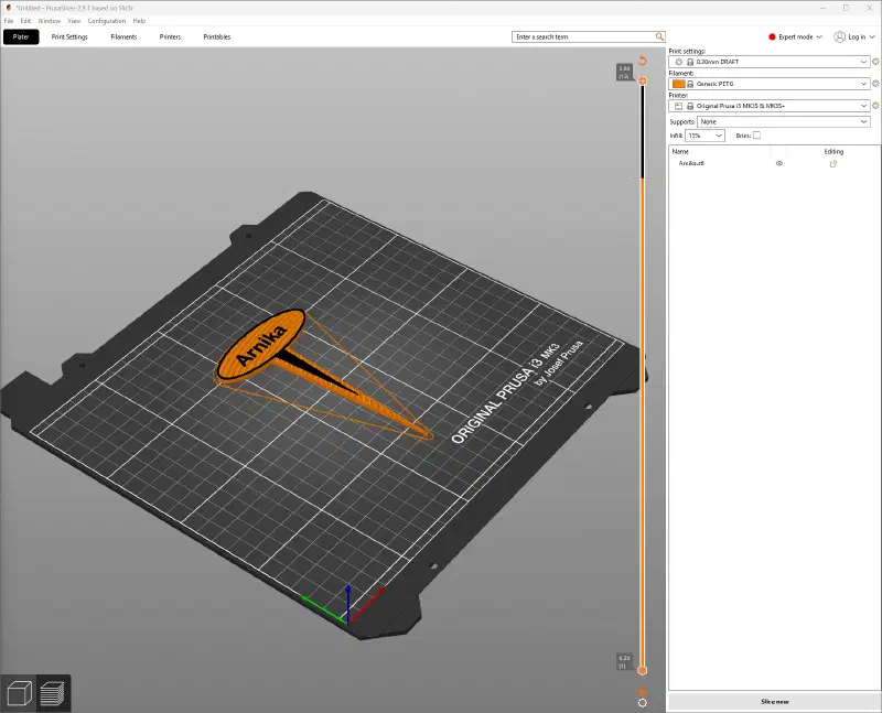 PrusaSLicer Arnika 0.3mm Layerhöhe
