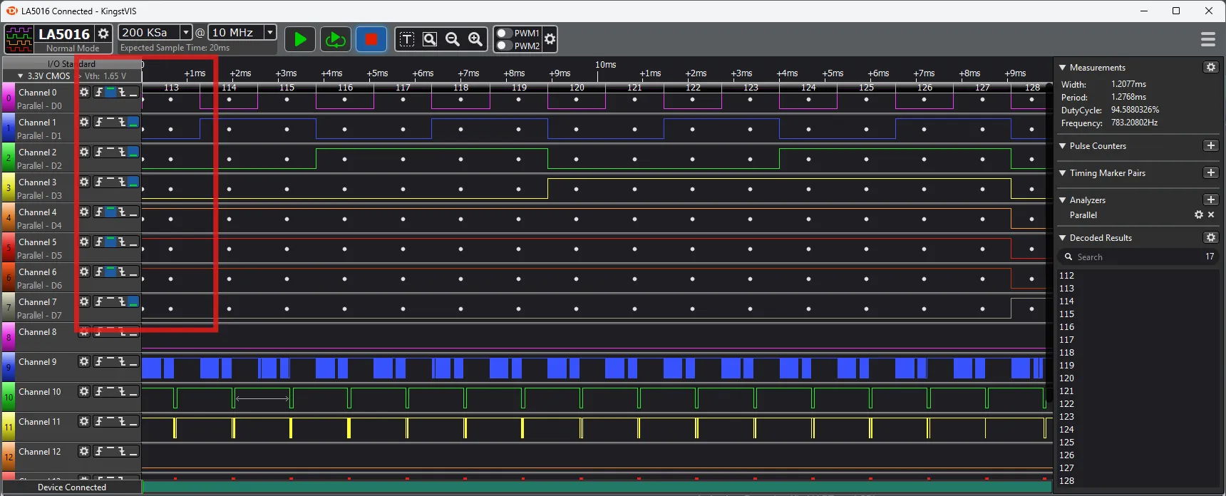 Kingst VIS - Parallel Decode 3