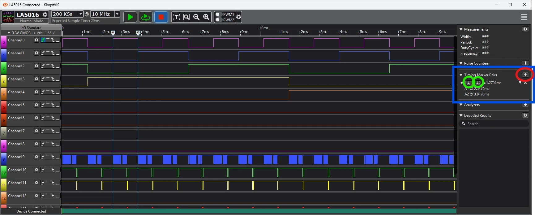 Kingst VIS - Messung Mouse Over
