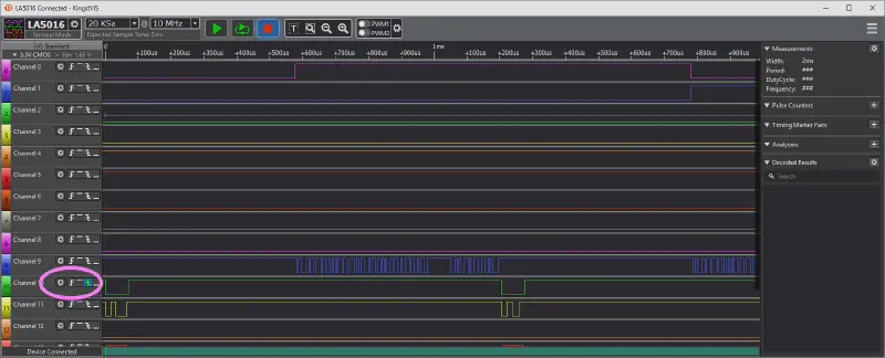 Kingst VIS - Trigger falling edge