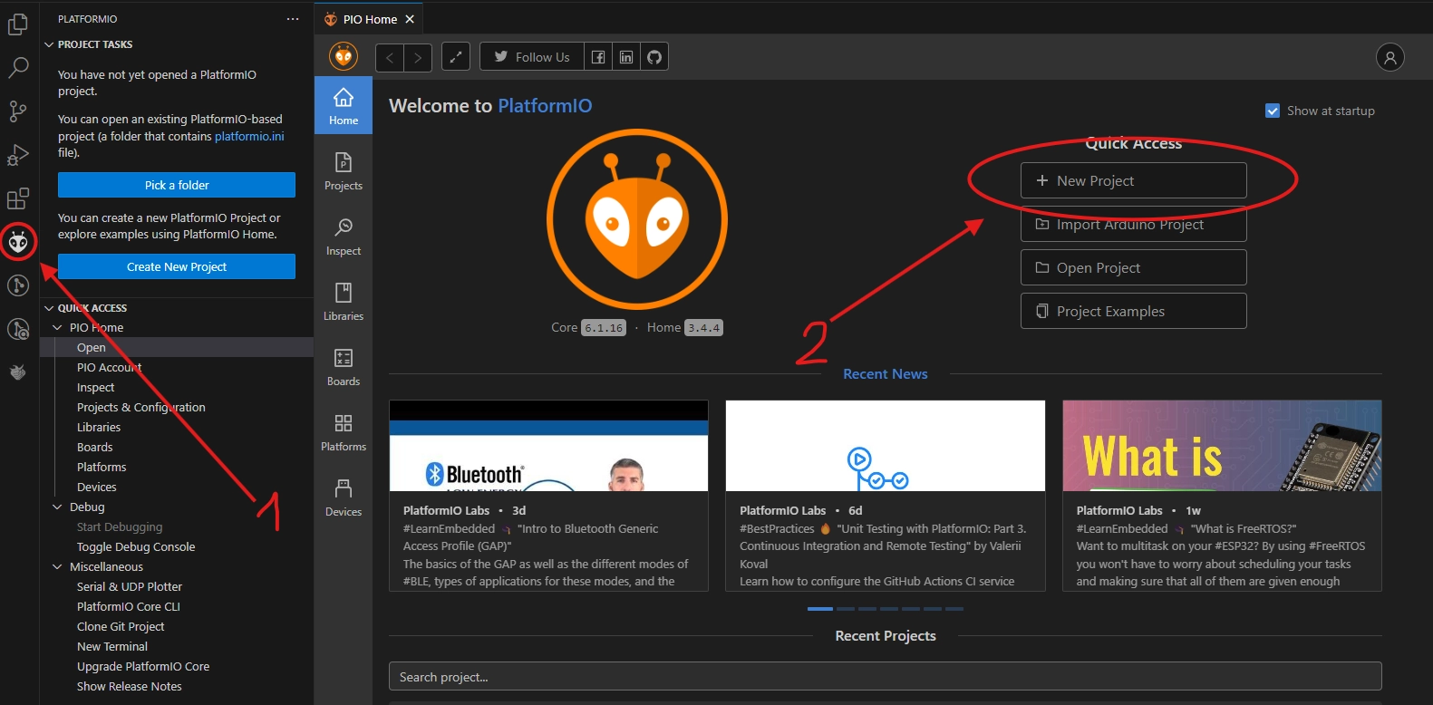 Neues Projekt Erstellen